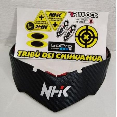 NEW spoiler helm nhk Rx9 carbone + stiker visor print cut nhk