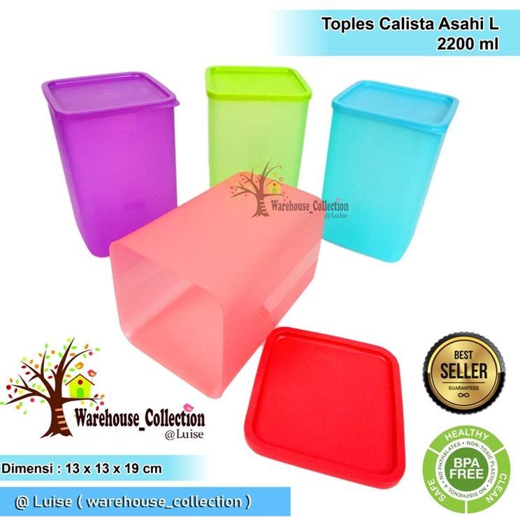 Toples Calista Asahi 2200Ml / Toples Tinggi Large (L) / Toples Semprong / Dijual Per-Biji