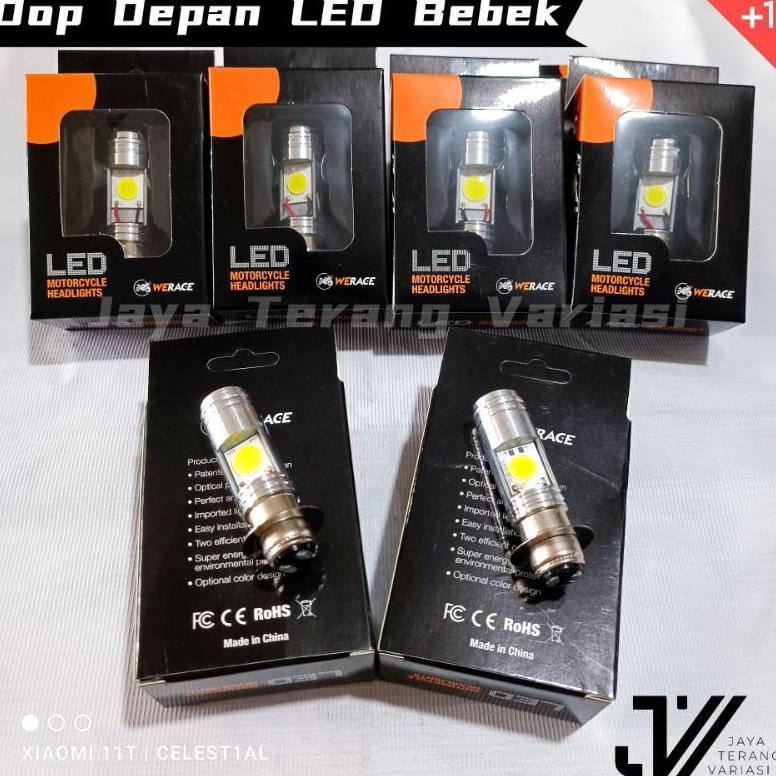 HOT PRODUCT Dop Depan LED bebek matic AC DC Putih / Lampu motor / Lampu depan Motor Led / Lampu Led 