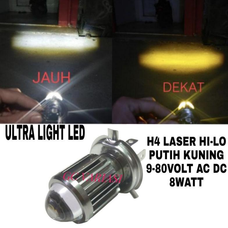 BESTPROMO LAMPU H4 DEPAN MOTOR VIXION VERZA OLD CB150R KLX/LAMPU LED H4 LASER VERZA OLD CB150R VIXIO
