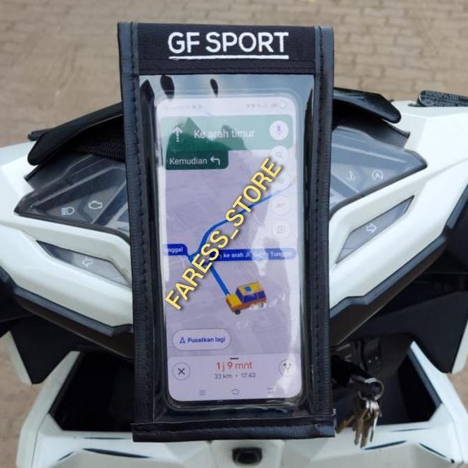 Holder hp motor waterproof universal tas hp motor kuat anti jambret