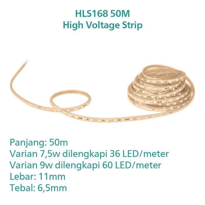 Lampu Philips LED Strip HLS168 10W/M 50M 6500K Putih