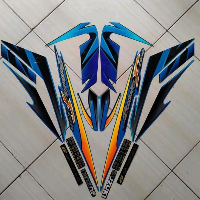 Striping Motor Suzuki Striping Motor Suzuki Satria Hitam Biru Fu 2008 Hitam-Biru