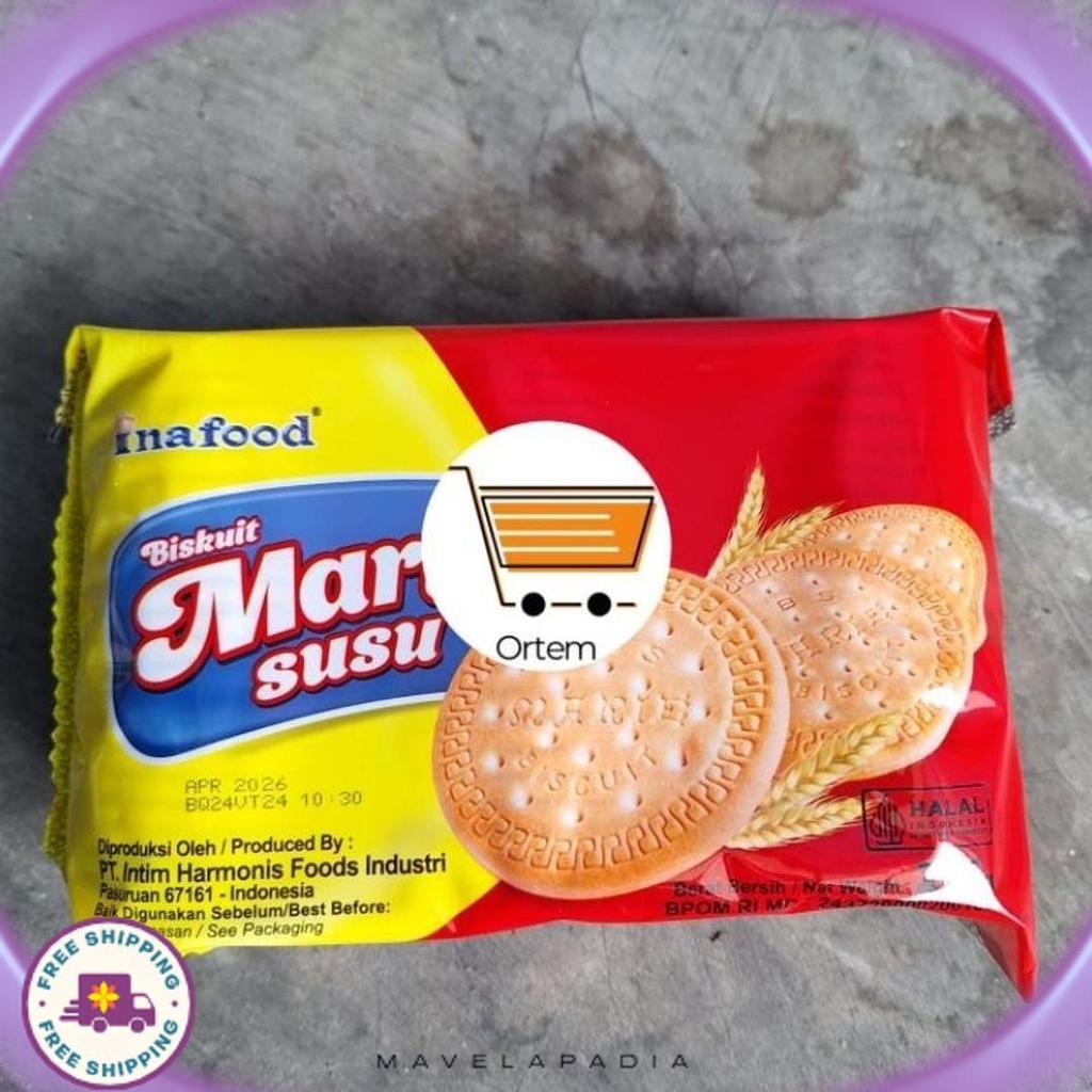 Bisa Cod Marie Susu Inafood Biskuit Snack Lebaran | 1 Dus | 10 Pcs