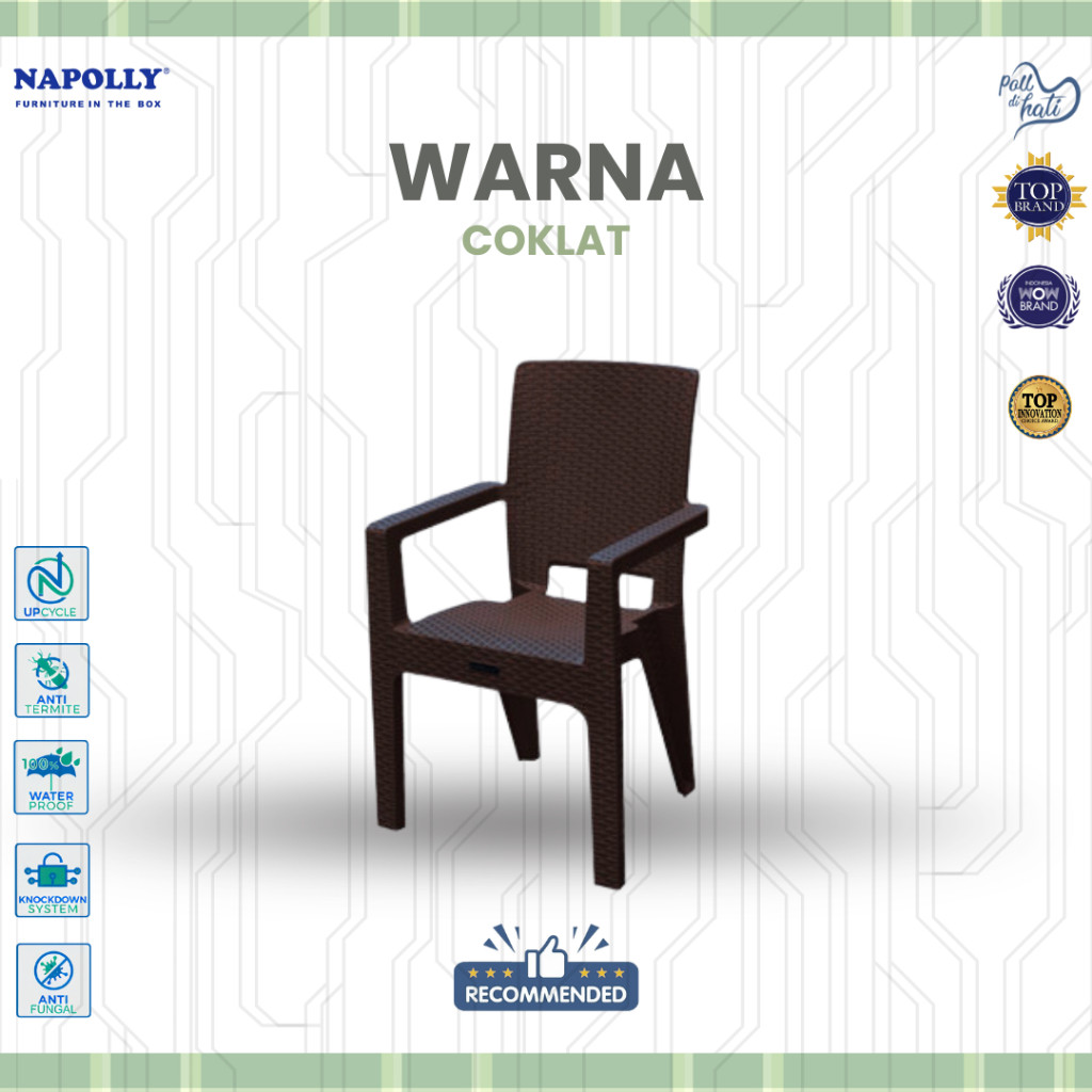 Kursi Santai Rotan Plastik Rotan Sender Kursi Makan Kursi Sender Napolly