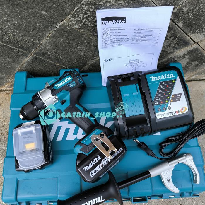 Bor Makita DDF 486 Bor Baterai Makita 18V Drill Driver Makita Cordless