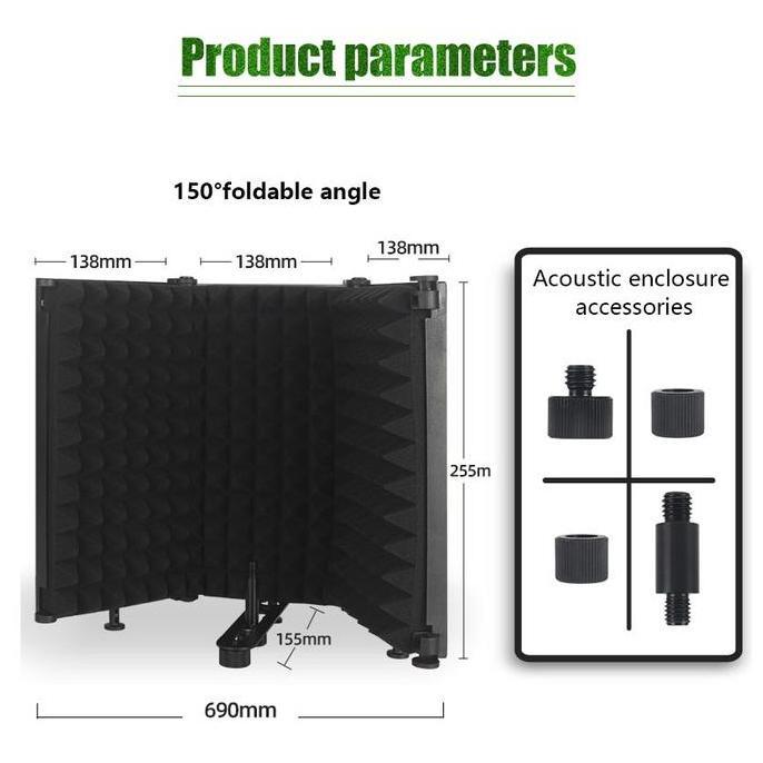 PORTABLE vocal booth Recording Microphone Isolation Shield paket