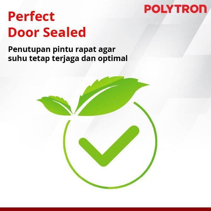 POLYTRON Kulkas 2 Pintu Metallic 260 liter PRW 292T