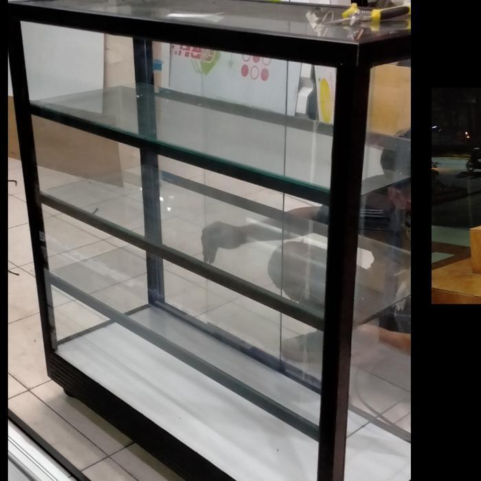 etalase 1 meter / etalase coklat/ etalase 1m