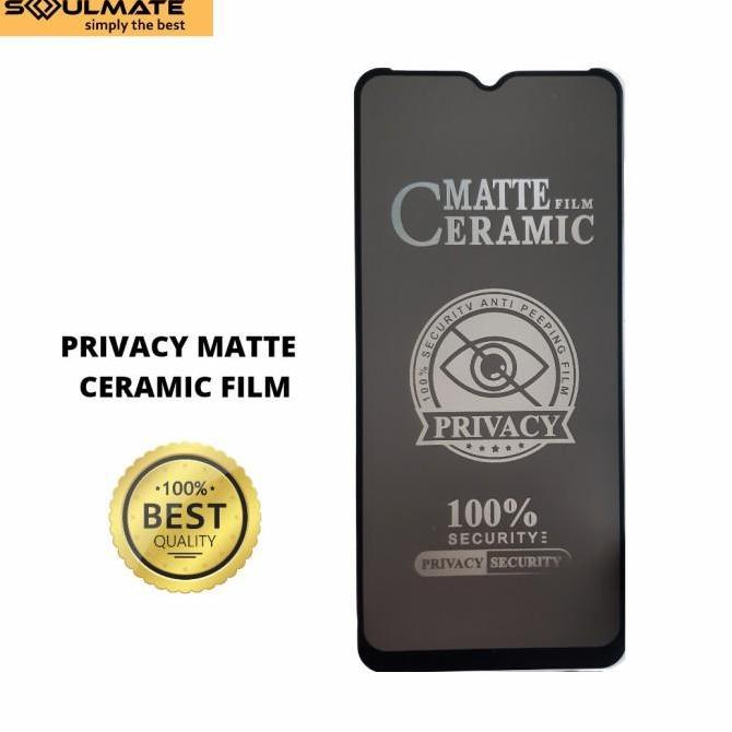 Privacy matte ceramic tempered glass