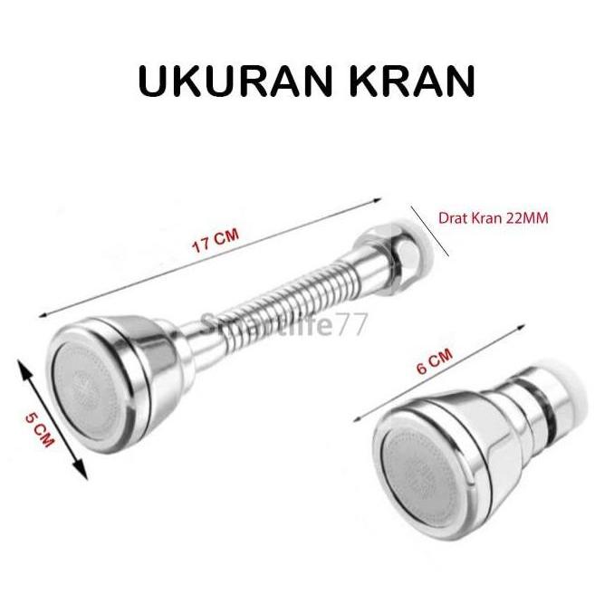 Kepala Kran Sambungan Keran Cuci Piring Sambungan Keran Air Putar 360