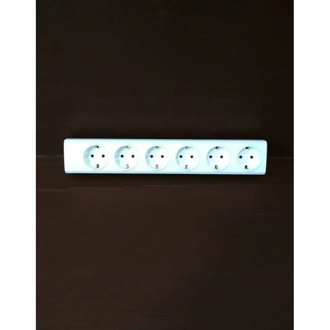 Stop Kontak BROCO / Terminal BROCO / Stop Kontak 6 Lubang Putih BROCO