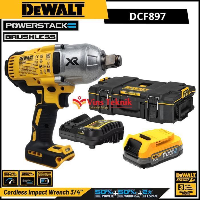 Brushles Impact Wrench 3/4" Mesin Pembuka Baut 20Volt DeWALT DCF897