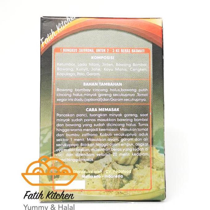 Zaffron Bumbu Nasi Mandhi, Kabsah, Briyani & Kebuli 100 gr Non MSG Ayam Bawang