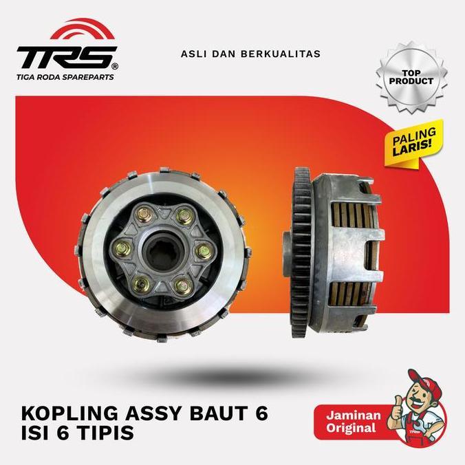 TRS KAMPAS KOPLING KOMPLIT ISI 6 TIPIS  VIAR TOSSA PNP  TIGER MP CB DLL ORIGINAL DAN TERPERCAYA