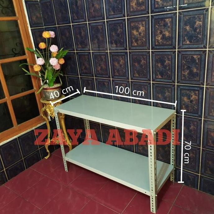 Rak Besi Siku 2 Susun Meja Kompor Aquarium Baru