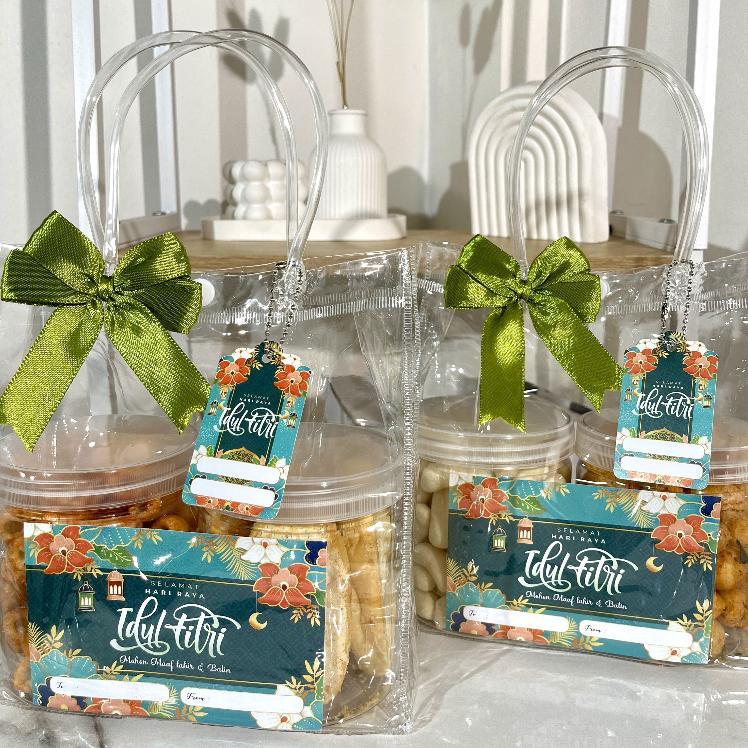 RAFAELOBOX HAMPERS SNACK MIKA BAG LEBARAN IDUL FITRI ISI 2 SNACK JAR TOPLES 600ML RANDOM EKONOMIS ES