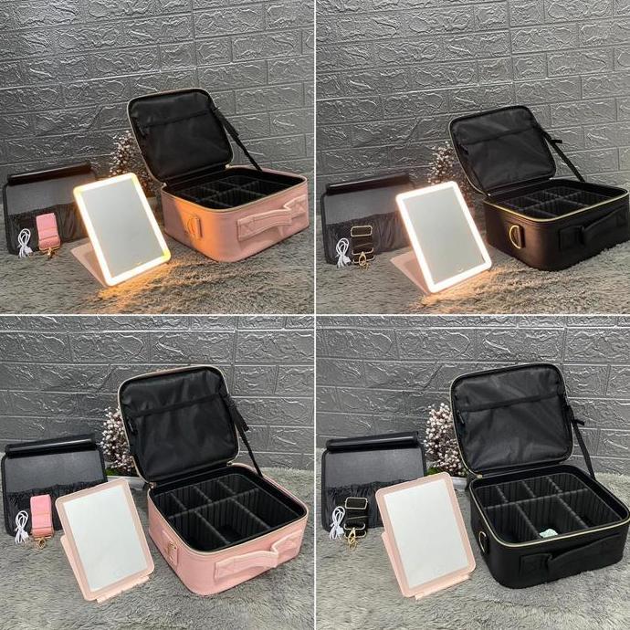 Cermin LED Tas Kosmetik Tas Make up Cermin Lampu Beauty Case