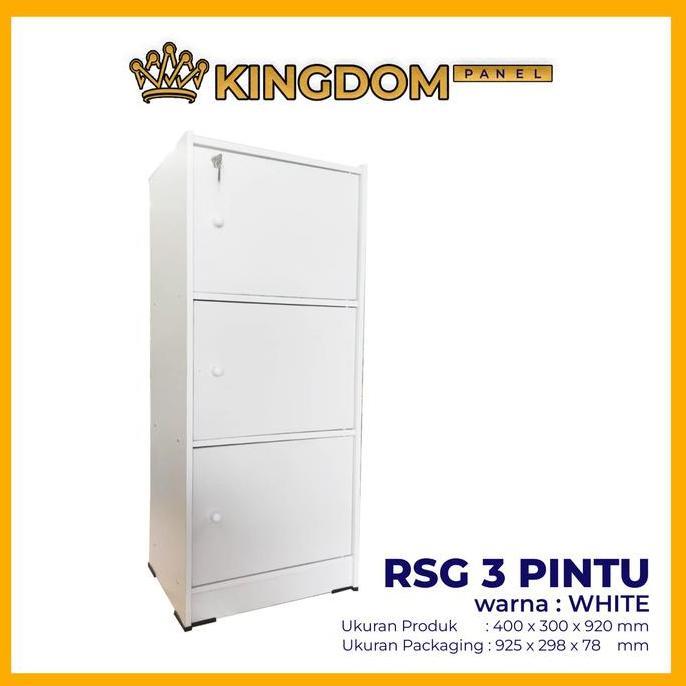 Rak Buku Serba Guna 3 Pintu Lemari File Kecil Kunci Baru