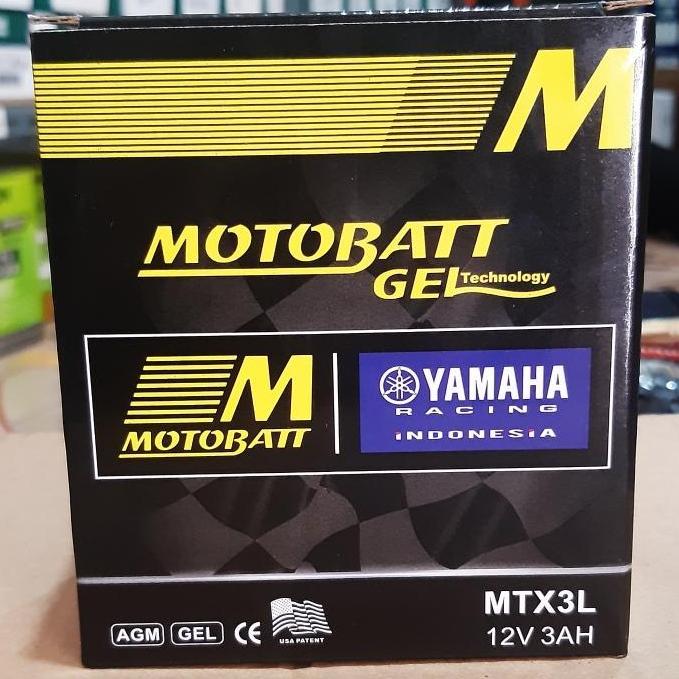 Aki Motor Honda Nsr 150 Motobatt Mtx3L Aki Kering / Aki Gel