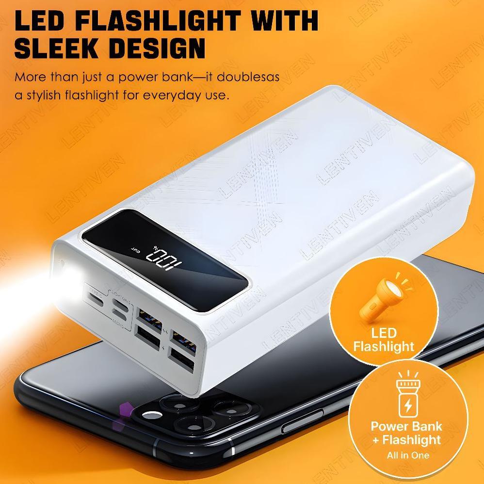 BestPromo Lentiven Powerbank 60000Mah 4 Usb Fast Charging