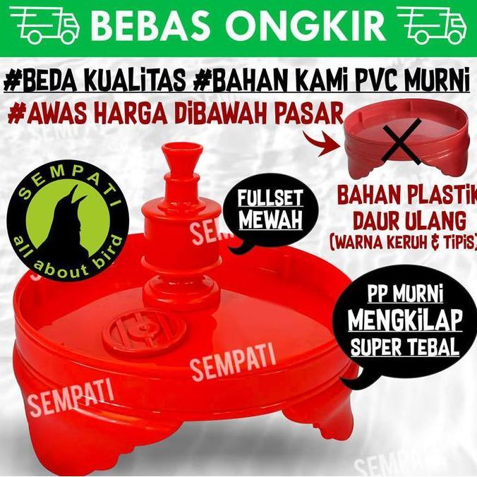 FLASH SALE - TEBOK PVC PLASTIK ANTI PECAH SANGKAR BULAT KAPSUL BURUNG LOVEBIRD TBKN