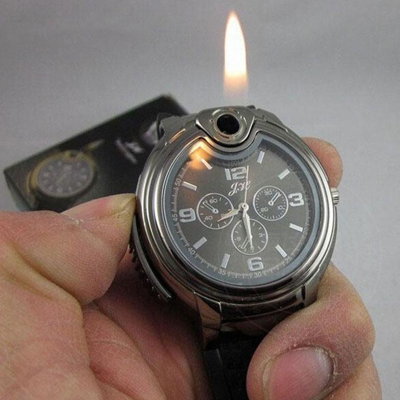 Korek Api Jam Tangan Kasual Pria Dengan Korek Gas