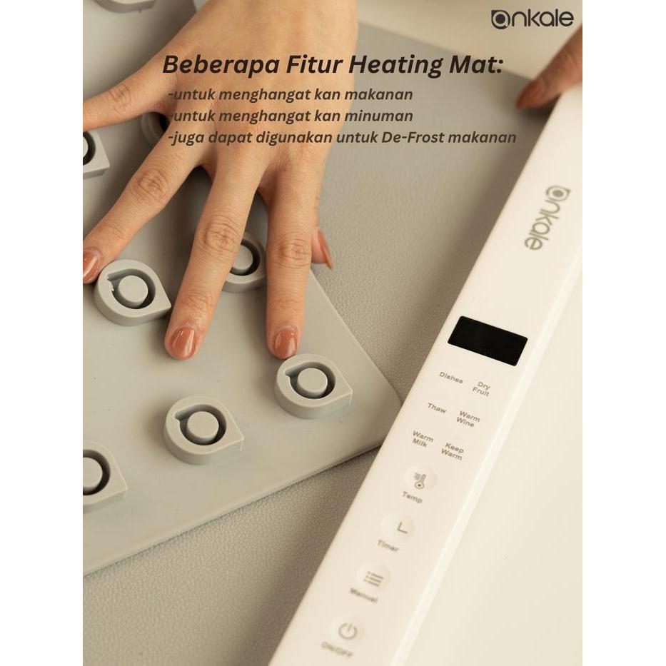 ANKALE Pad Penghangat Lauk Dish Warmer Silicone Pad - Defrost ,Warm Milk, Food Warmer