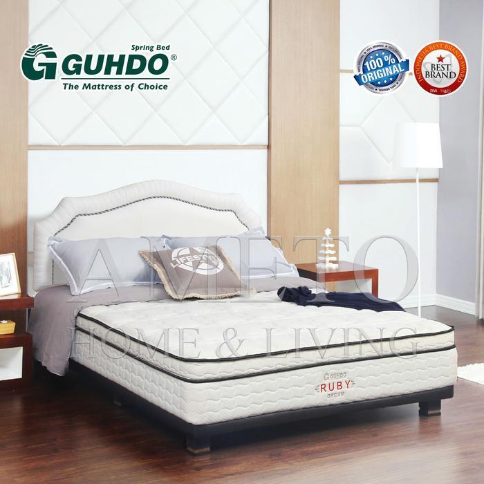 Guhdo Spring Bed Multi Bed Ruby Dream Plush Latex Top Orthopedic 90 100 120 140 160 180 200 x 200- H