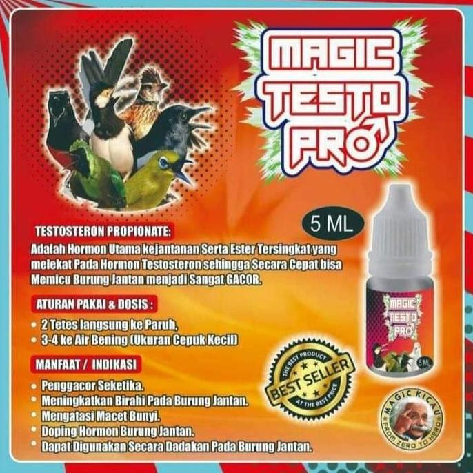 BEBAS ONGKIR - MEGIC TESTO PRO VITAMIN PENGGACOR MURAI LOVE BIRD KACER C.IJO KENARI