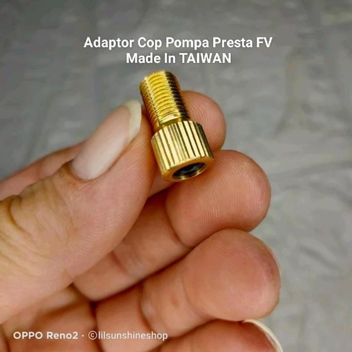 Adaptor Cop Pompa Ban Dalam Sepeda MTB Roadbike Fixie Pentil Presta FV STRUMMER Taiwan