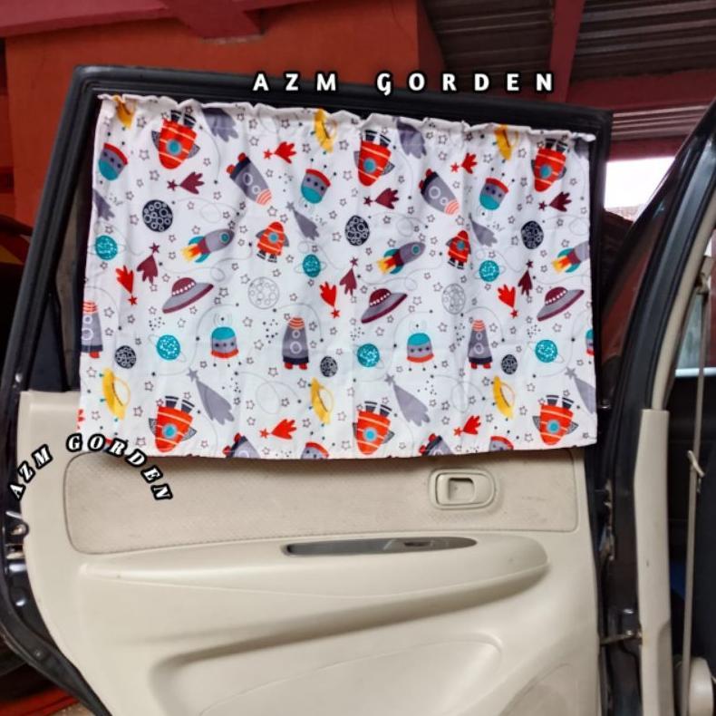 BESTPROMO tirai mobil 4 pcs /tirai mobil anak bayi/gorden mobil kaca samping/tirai mobil tempel/ gor