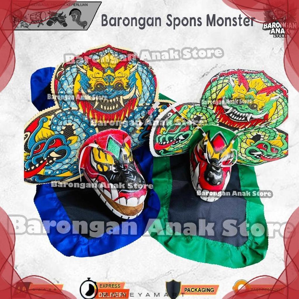 Bisa Cod Barongan Anak Spons Barong Motif Monster Untuk Anak Anak