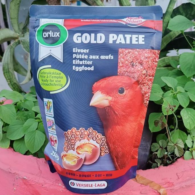 BONUS - Gold Patte Red atau red patte pakan Burung import untuk Kenari Merah dan bisa untuk ef Loveb