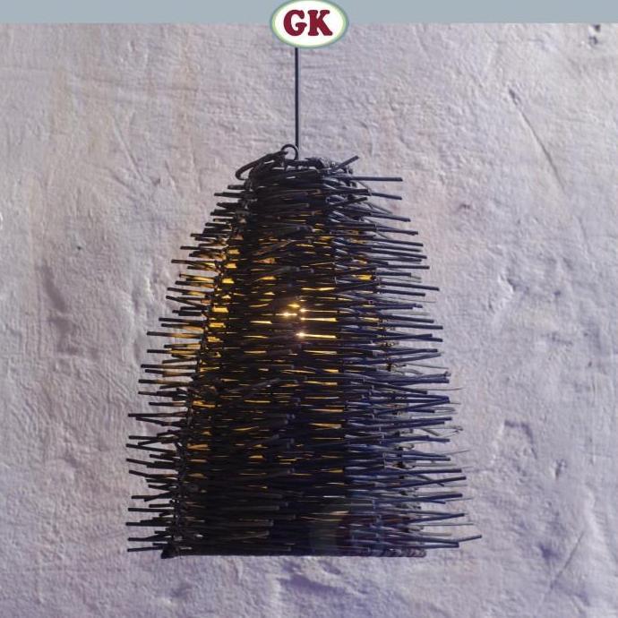 D20 cup Lampu rotan gantung 1096