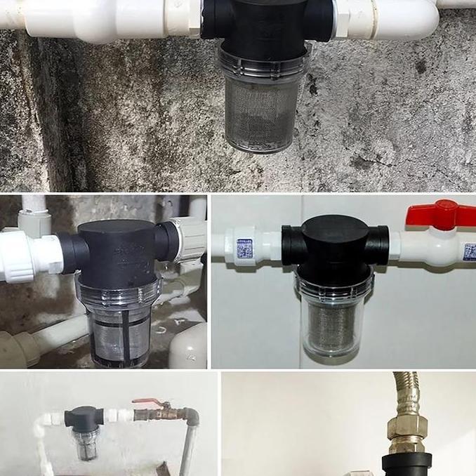 Saringan Air Irigasi Drat Dalam 1/2 Inch Thread Strainer Pond Irrigation Aquarium Fish Tank Water Pu