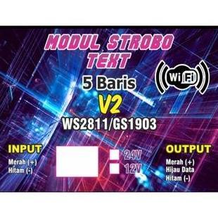AMDOXTE MODUL STROBO RUNNING TEXT 5 BARIS V2 KENDARAAN MOBIL CAR