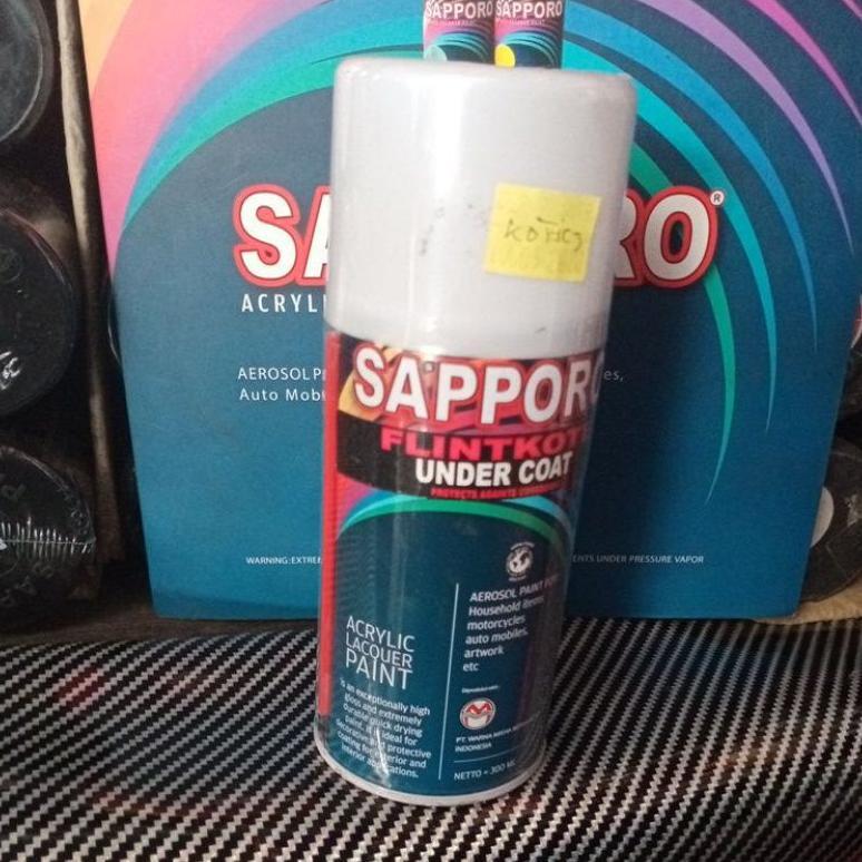 Anti Karat Flintkote SAPPORO Saporo Under Coat 300ml Cat Semprot Spray Motor Flinkote Flinkut Pelapi