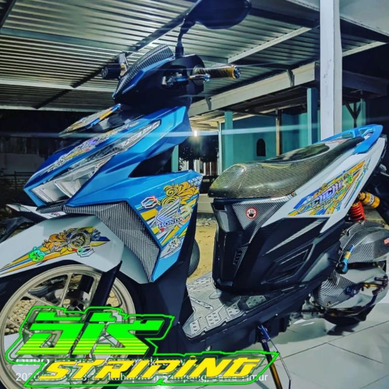 Strig Vario 125 150 Transparan Hologram Custom List Flower Edition / Sticker Vario Led Transparan Ho