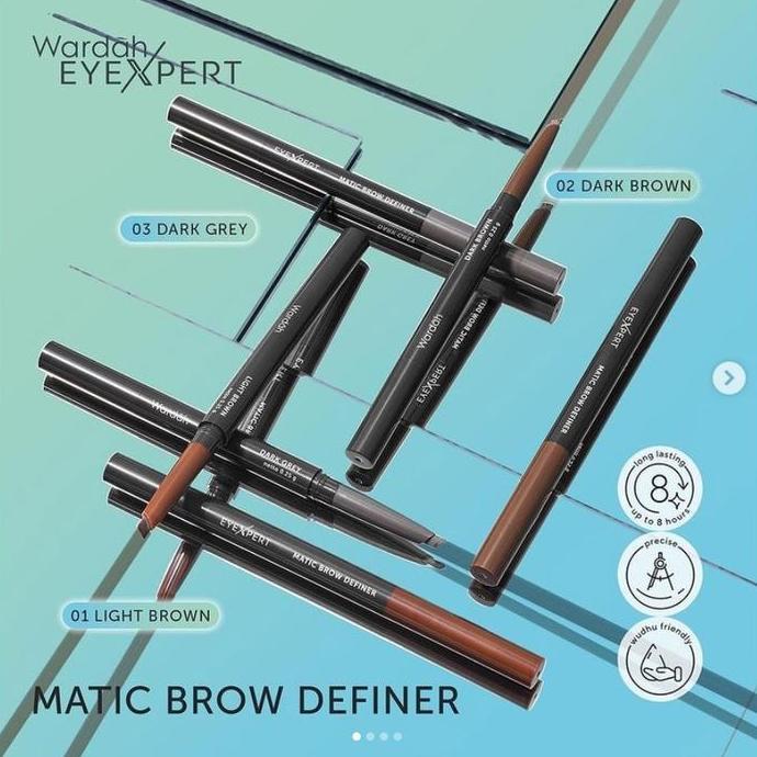 DISKON SPESIAL - Wardah EyeXpert Matic Brow Definer - Pensil Alis Matic - Pensil Alis Putar - Eyebro