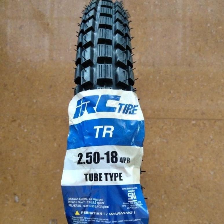 BAN IRC TRIAL TR 250 RING 18 TR TRIALS 2.50-18 LUAR MOTOR TRILL TRIL TRAIL DEPAN TUBETYPE 25018