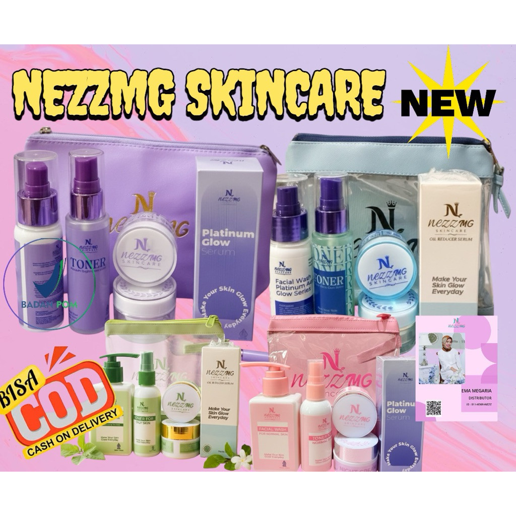 Nezzmg Skincare Paket Lengkap+ Serum  Original 100% Garansi Uang Kembali Kalau Tidak Ori