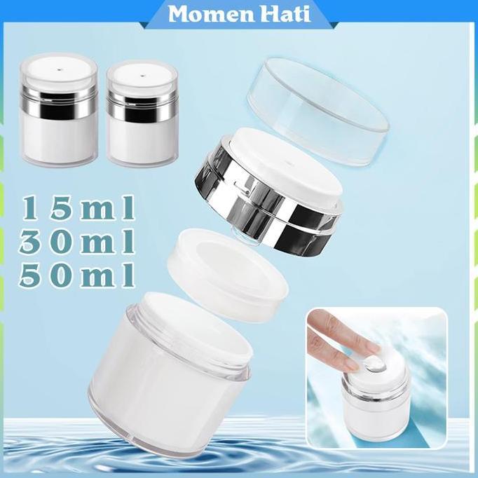 MAQIMUD Botol Krim Vakum Pot Jar Airless Pump Pot Jar Cream Airless Pump Untuk Lotion Pot Jar Vakum