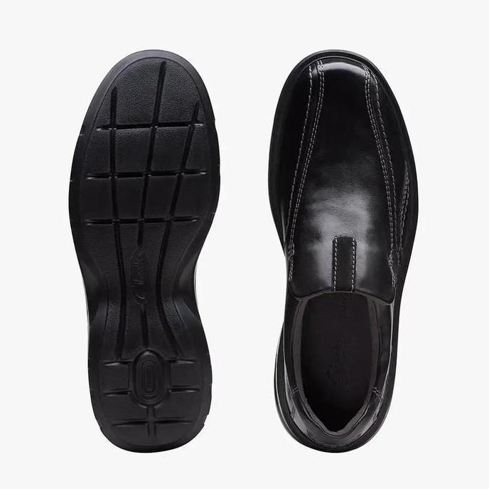 Ready CLARKS Gessler Step Original Sepatu Slip On Pria Leather - Black
