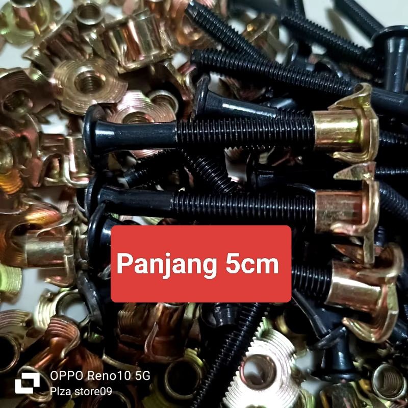 100 Pcs Baut+Mur Cakar Jcbc M6 Panjang 3/4/5/6Cm Baut Box Speaker Bahan Baja Anti Karat Cocok Untuk 