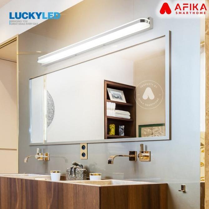 LETTER1 Lampu LED Cermin Kamar Mandi Tempel Dinding Panjang Stainless Steel