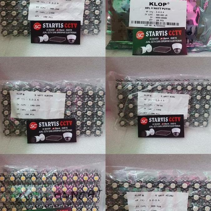 ZHAMBIRE LAMPU LED HPL 5WATT PUTIH ,PUTIH HANGAT,MERAH,BIRU.HIJAU ,KUNING