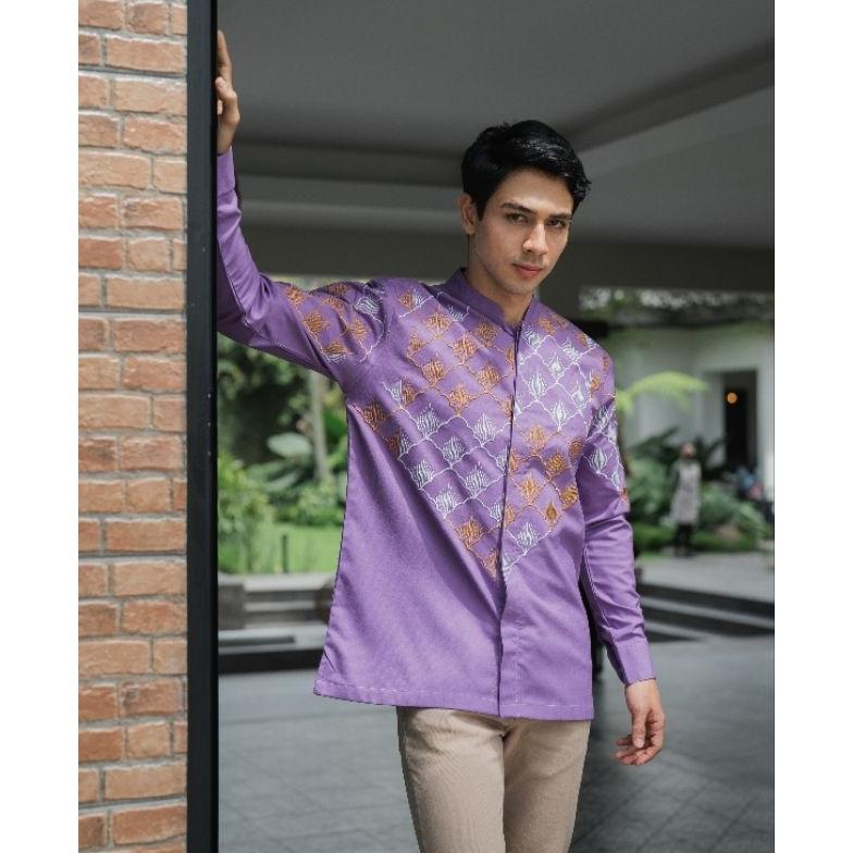 Kemeja Bordir Pria Nuc.Id Aydin 04 (Ungu)