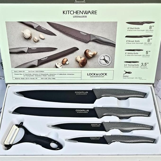 SET / KNIFE SET BLACK LOCK & LOCK ISI 5 LOCK N LOCK