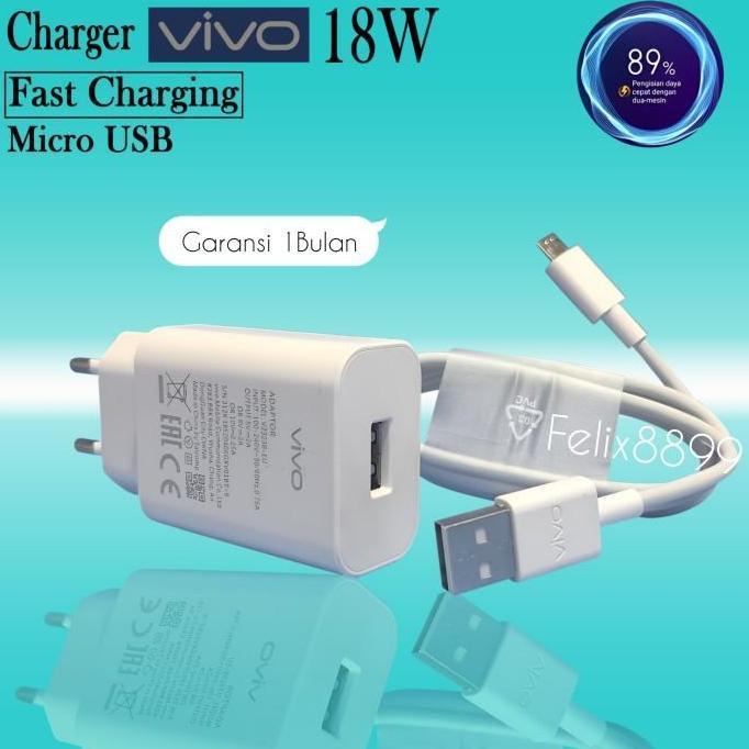 CHARGER VIVO Y15 Y17 Y19 ORIGINAL 100% FAST CHARGING MICRO USB